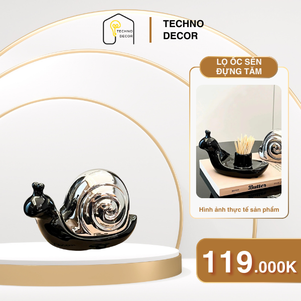 Lọ đựng tăm hình ốc sên của technodecor